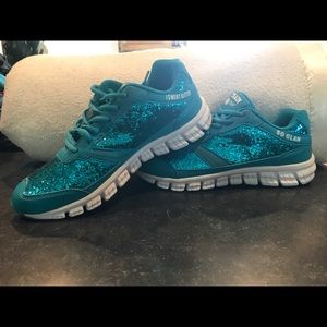 Crazy Train glitter tennis shoes
